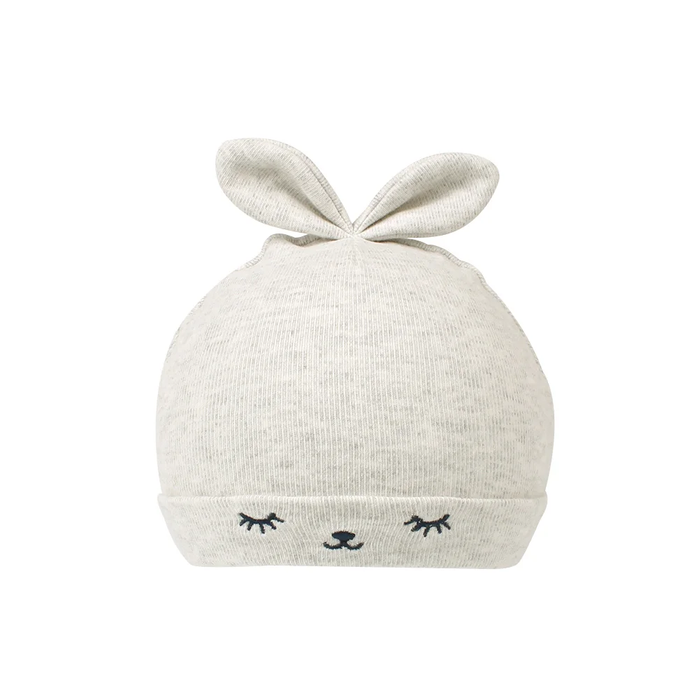 Cartoon Rabbit Baby Beanie Hat Cute Ears Newborn Tire Hat For Boys Cotton Comfortable Infant Beanie Spring Baby Girls Clothing (18)
