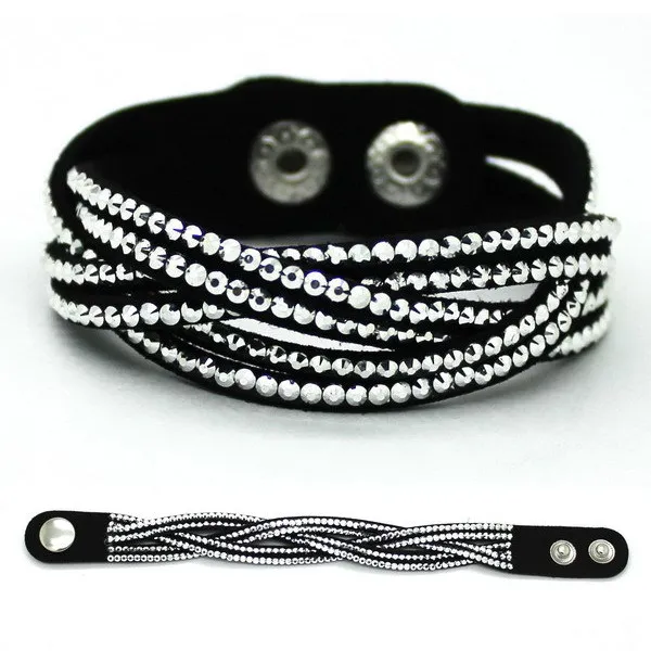 Ladies Woven Leather Bracelet,Charm Bracelet,14 Colors,fashion bracelet,fashion jewelry,leather bracelet