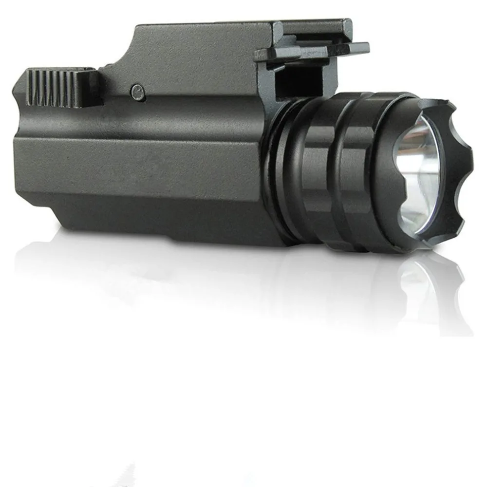 Compact Tactical LED Rail Mounted Gun Flashlight with Quick Release 300
