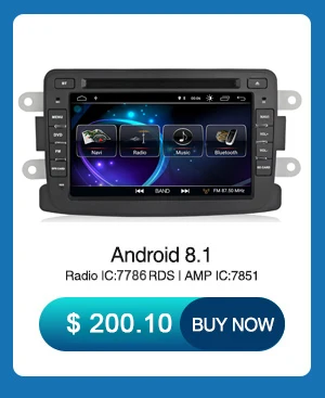 Top NaviFly DSP Android 9.0 car multimedia radio player for Dacia/Duster/Logan/Sandero /Lada Xray 2 with GPS navigation stereo 1 Din 2