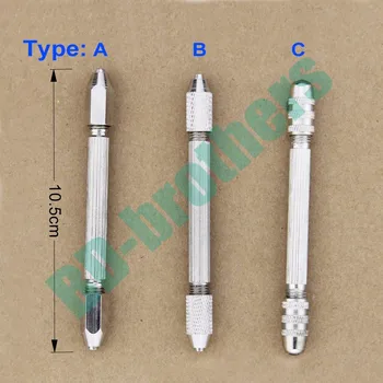 Online New Double-Headed Round HexagonTwist Drill Swivel Head Pin Vise Watch Maker Repair Tool Hand Work Clamps Anchors 600pcs/lot