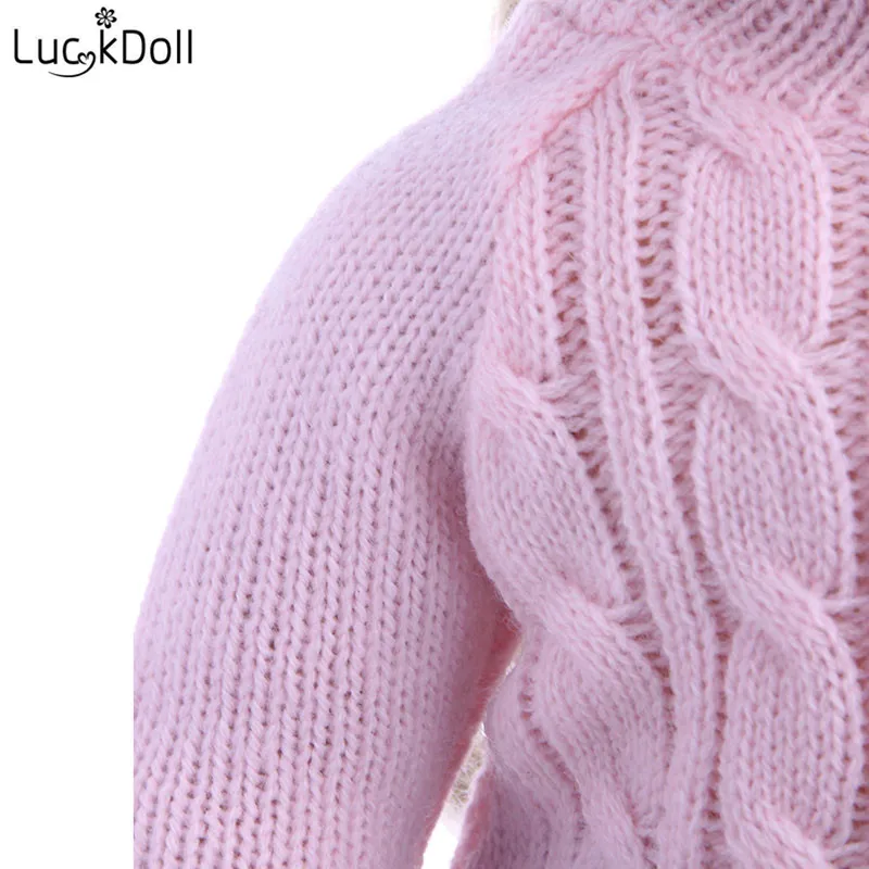 LUCKDOLL шляпа ручной работы+ шарф+ платье подходит 18 дюймов Американский 43cmBabyDoll одежда аксессуары, игрушки для девочек, поколение, подарок на день рождения