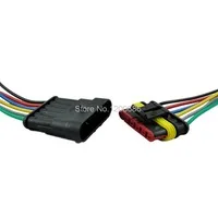 6 Pin Way Car Auto Waterproof Electrical Connector Plug Socket Kit with Wire AWG Gauge Marine