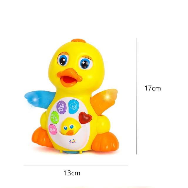 Cartoon Electric Swing Rhubarb Duck Toy Cute Infant Children Luminous Music Early Educational Toys New Comfort Baby Smart Toys 6