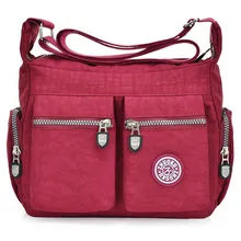 Новая повседневная нейлоновая сумка, сумки на плечо, сумка-мессенджер, многослойная Сумка, водонепроницаемая нейлоновая Женская Повседневная сумка, 20 шт./партия