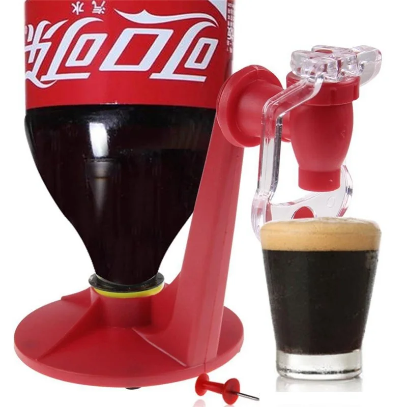 

Upside Down Automatic Drink Dispenser Hand Pressure Beverage Drinking Fountains Switch for Coke Bottle Party Supplies