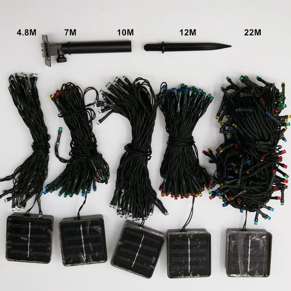 4.8M 7MM 10M 12M 22M - Solar LED string lights 1-4