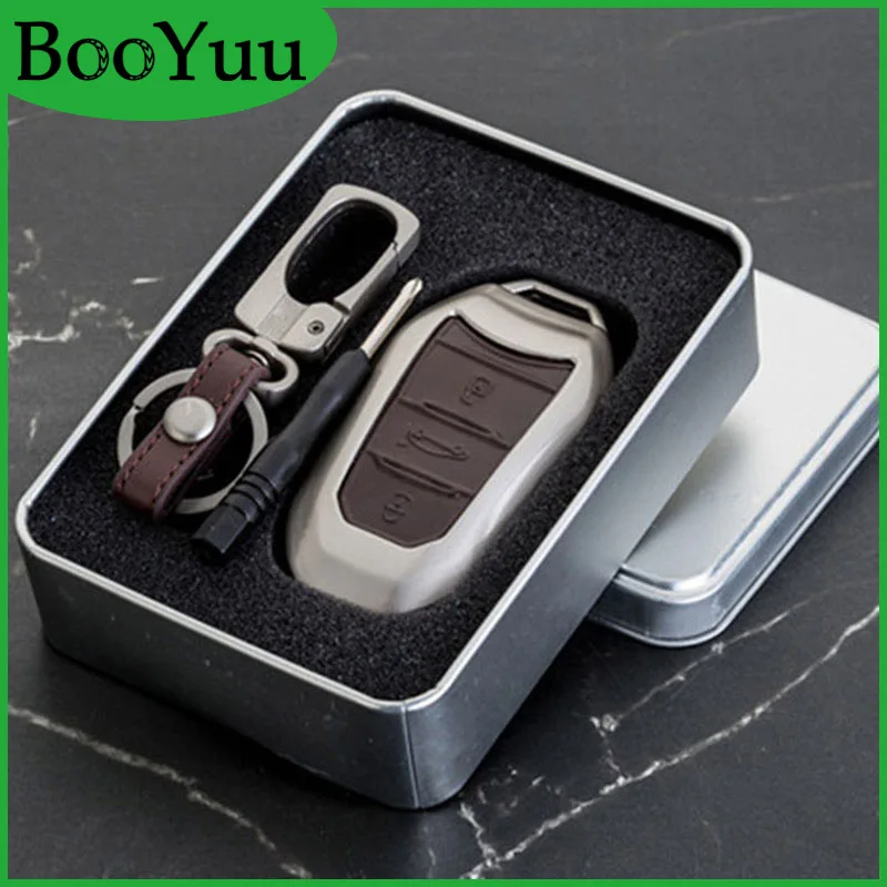 

BooYuu Zinc alloy+leather car key case Car key Cover key shell key bag For Citroen C3-XR C4L DS6 DS5 DS5L DS4 C4 D6 C-QUATRE