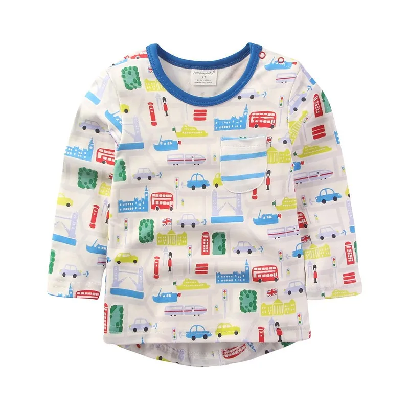 Jumpingbaby Brand Kids Boys Long Sleeve Cotton T-Shirt 2016 Hot Children Girls Autumn Cartoon Tees Tops Clothing For 1-6Y Child05