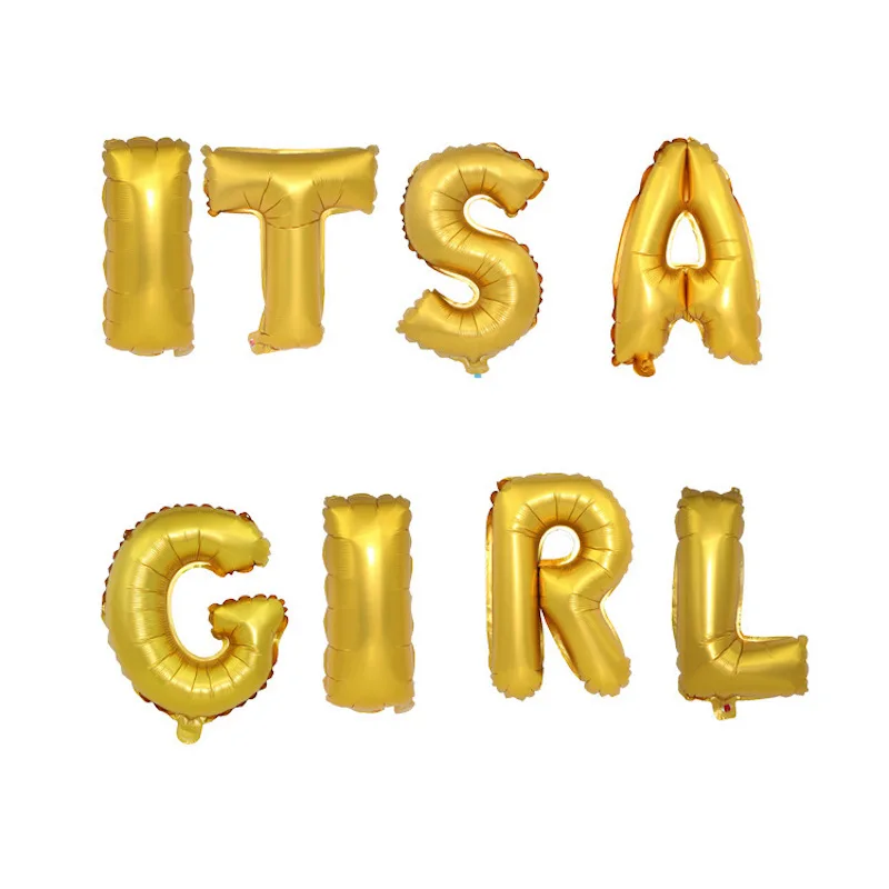 1set ITS A BOY GIRL Baby Shower Party Balloons Rose Gold Silver Birthday Party Supplies Letter Foil Balloon 1set ITS A BOY GIRL Baby Shower Party Balloons Rose Gold Silver Birthday Party Supplies Letter Foil Balloon