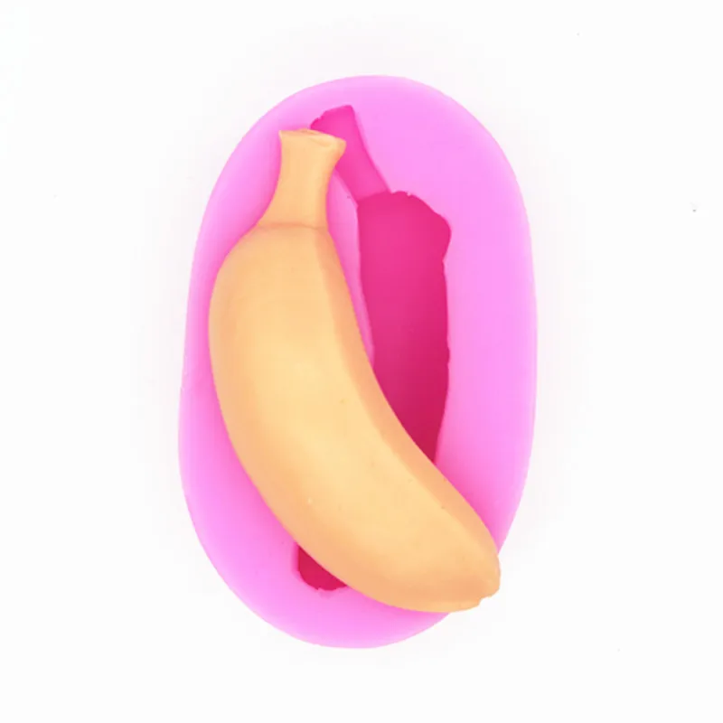 

3D Silicone Mold Lifelike Banana Shape DIY Baking Tool Handmade Jelly Cake Candle Soap Mould Thick High Quality Material KK79