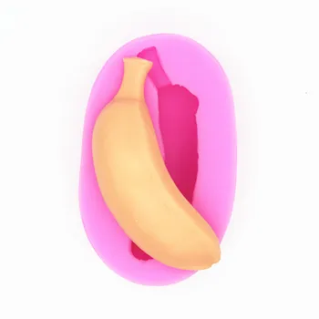

3D Silicone Mold Lifelike Banana Shape DIY Baking Tool Handmade Jelly Cake Candle Soap Mould Thick High Quality Material KK79