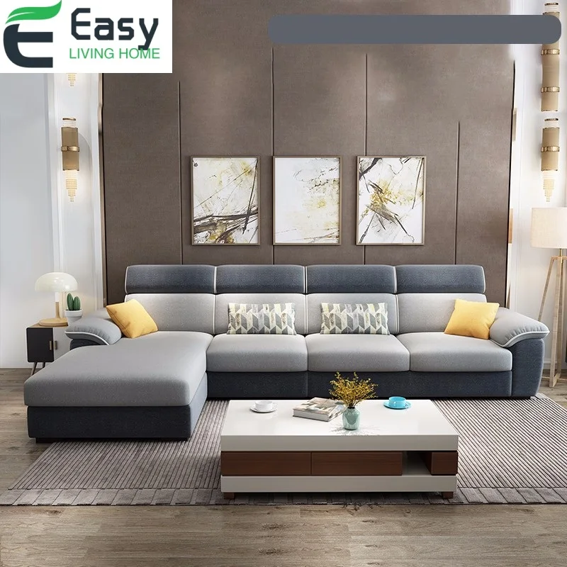EasyLiving Home Fabric sectional sofa removable washable comfortable soft for living room