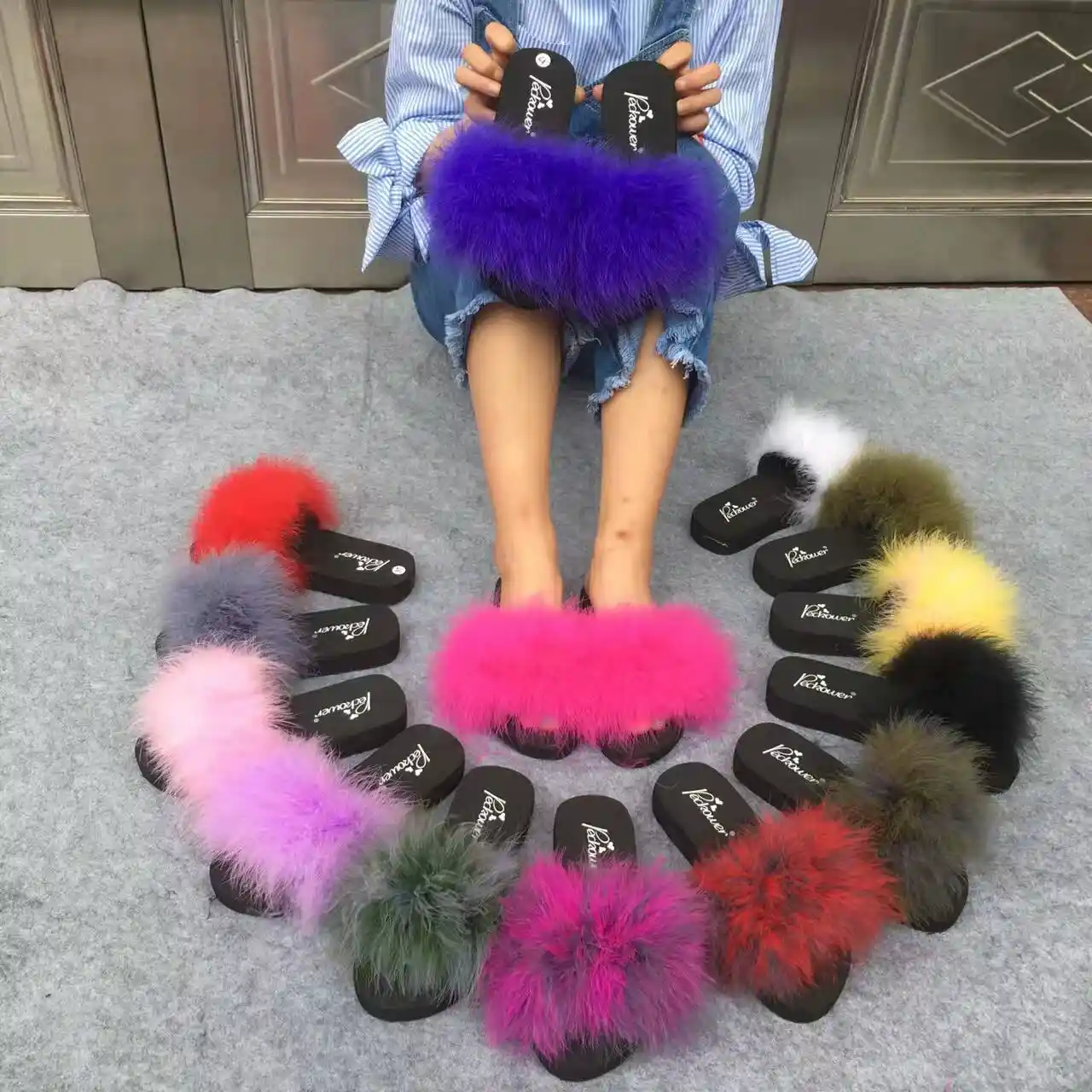 fenty slides fluffy