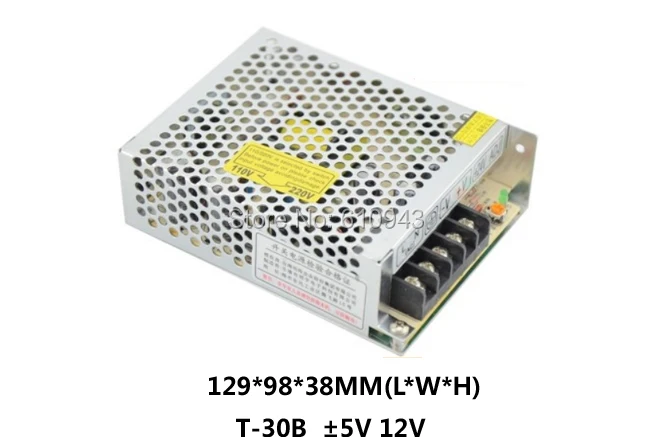 

T-30BFree Shipping60W MINI triple Output Switching power supply Output Voltage 5V 12V -12V AC-DC T-30B