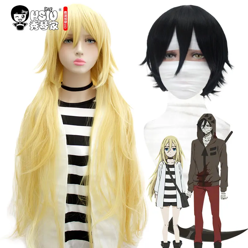

HSIU NEW High quality Rachel Gardner Ray Isaac Foster Zack Cosplay Wig Angels of Death Costume Play Wigs Halloween Costumes Hair