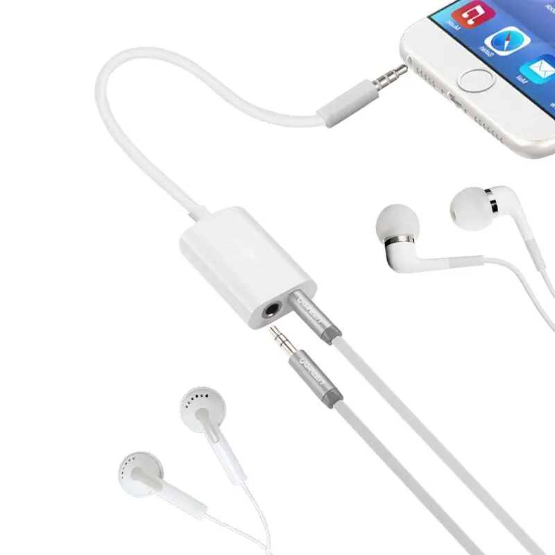 3 5mm 1 Male to 2 Female Port Extension Audio Stereo Jack Headphone Splitter Cable Adapter