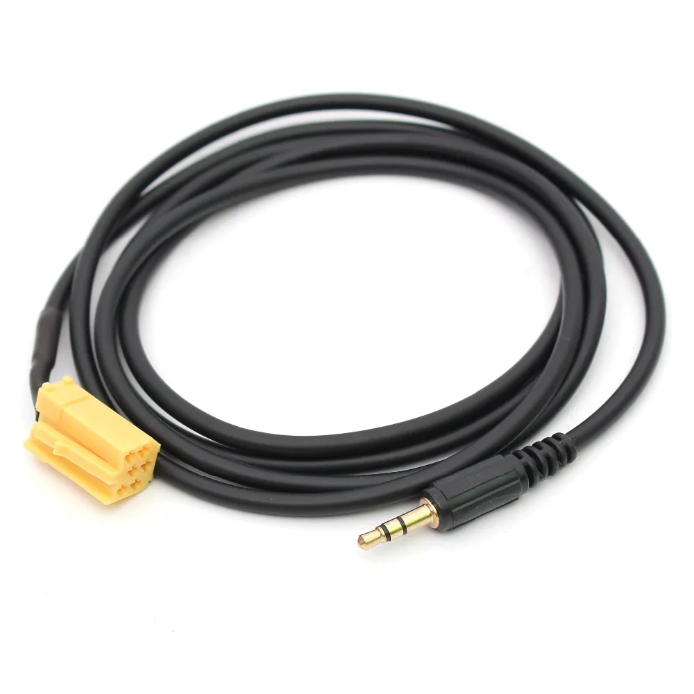 

Moonet Car MP3 Player Aux Cable Input Audio Interface Adapter 3.5mm AUX In Input Harness For SmartTwo ab Bj. 2007 (451) QX095