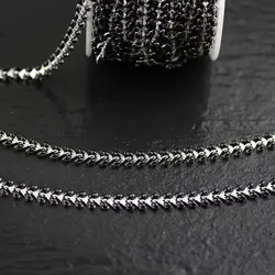 6 мм, черная эмаль шеврон форма цепи ювелирные изделия, Золотой/посеребренные Fishbone браслет с чокерами цепочки и ожерелья