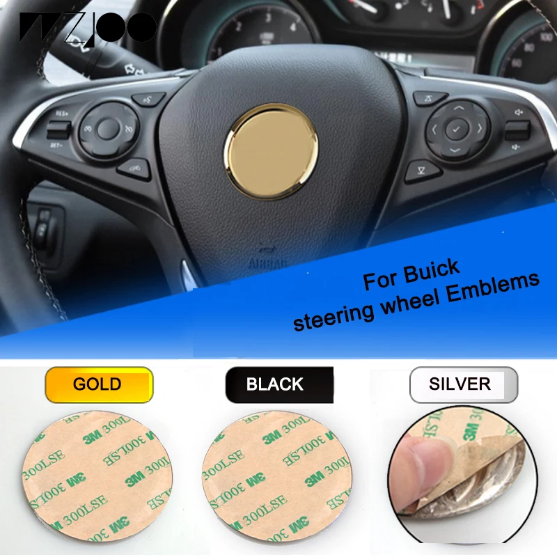 

3D steering wheel Emblems Car Body Sticker for Buick Lacrosse Regal Excelle Angola Salt Endave GL8GT8 car interior label origina