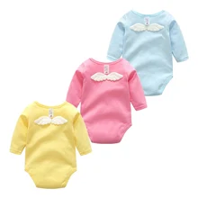 

KAVKKAS Baby Rompers Cotton Baby Girl Clothes Baby Boy Clothes Spring Newborn Baby Clothes Roupas Bebe Infant Jumpsuits Bowknot