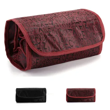

Leisure Canvas Folded Dumpling Bags Ladies Letter Printed Cosmetic Bags Large Capacity Fashion Hasp Storage Bags For Women 2019