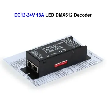 

10pcs DC12V 24V 18A LED DMX512 Controller Decoder DMX For SMD 3528 5050 5730 RGB LED Strip Rigid Module