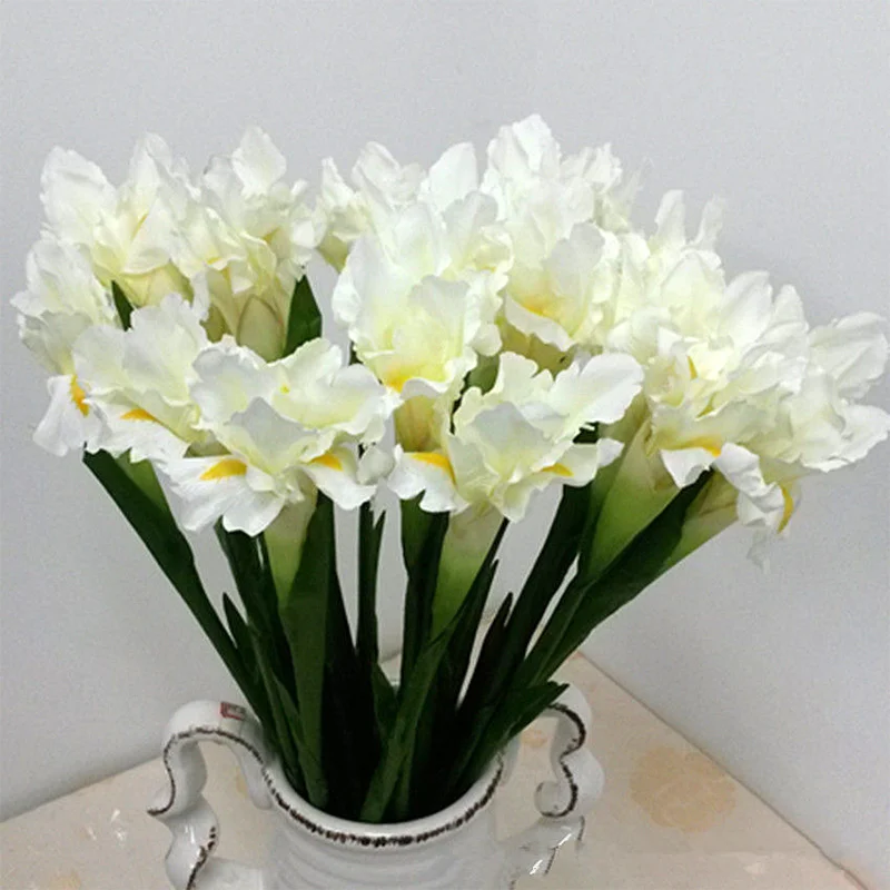 3 Heads Artificial Irish Iris Flowers For Home Garden Wedding Decoration Acessories Decor Fake Irish Flower Table Flower Flores 3 Heads Artificial Irish Iris Flowers For Home Garden Wedding Decoration Acessories Decor Fake Irish Flower Table Flower Flores