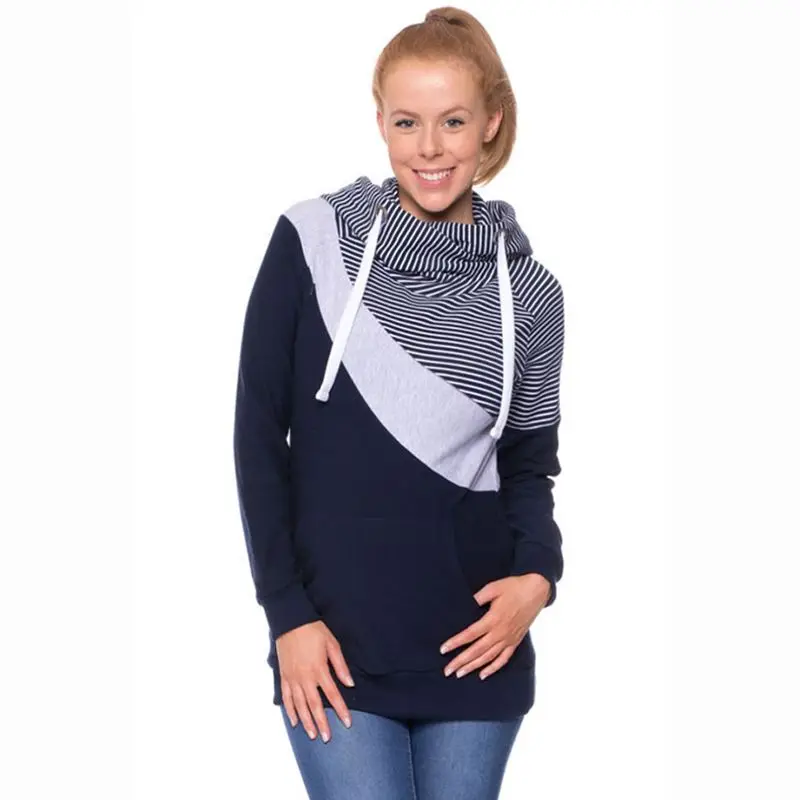 Ropa de maternidad a la moda multifunción madre lactancia sudaderas con capucha camiseta costura lactancia embarazo ropa de mujer