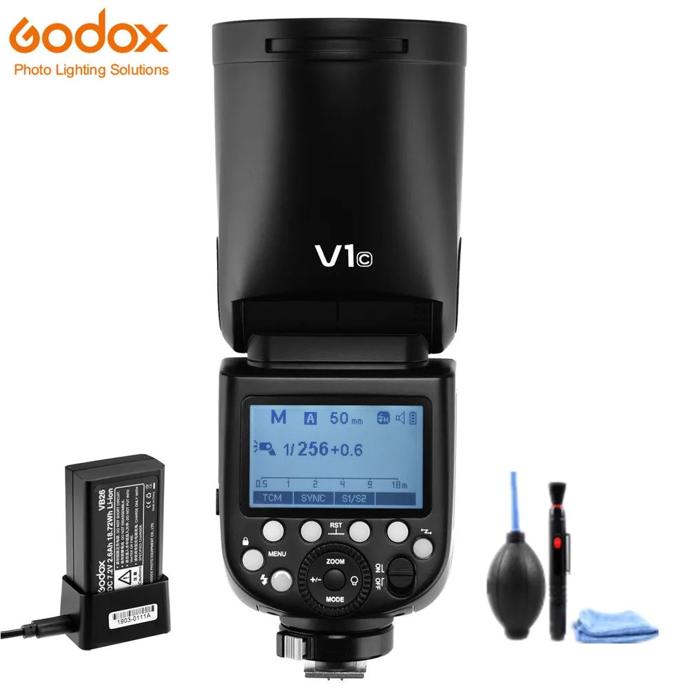 Предварительный заказ круглая вспышка Godox V1 для камеры CANON NIKON SONY R2 TTL фонарик с Xpro