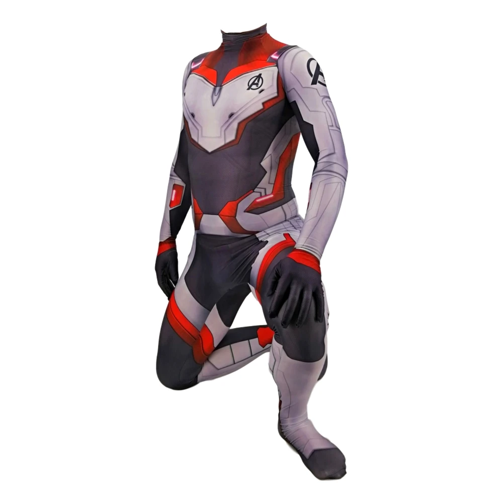2019 Avengers Endgame Quantum Realm Kostuum Advanced Tech Cosplay Costume 3D Print Spandex Lycra Zentai For Kids Adult Bodysuit