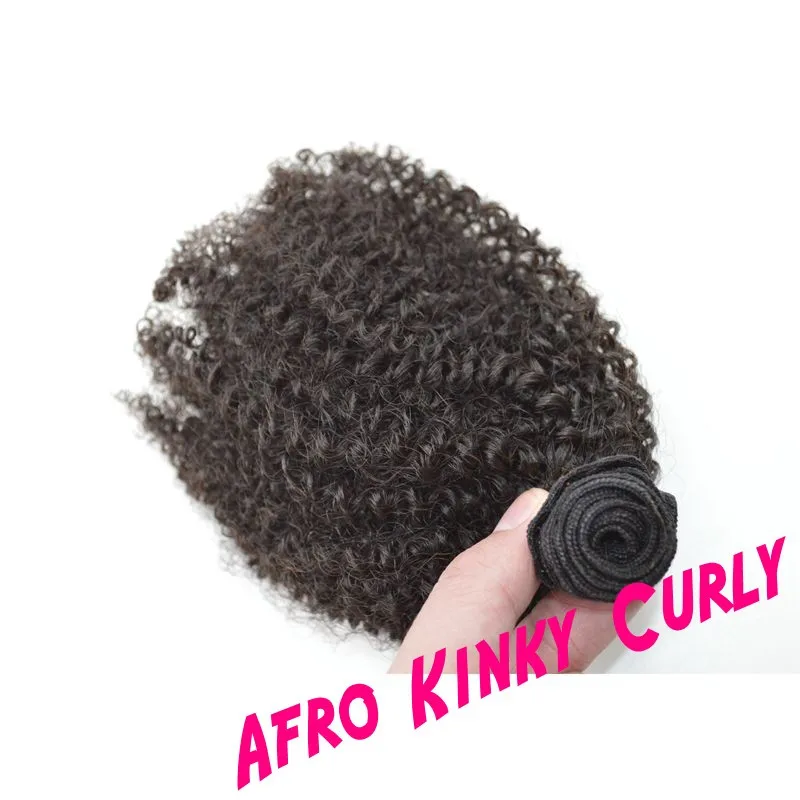 8A unprocessed human hair brazilian virgin hair afro kinky 8-22inches kinky curly hair extensions brazilian hair weave bundles free shipping e-Packet