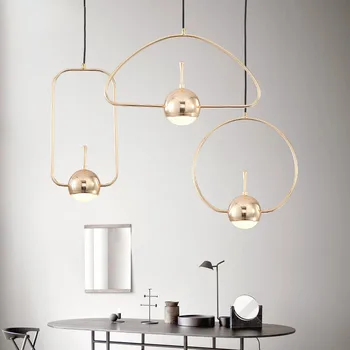 

Modern Cafe Pendant Light Nordic Hanging Lights Gold Kitchen Lights Hanging Lamp for Restaurant Bedroom Dining Room Bar Counter