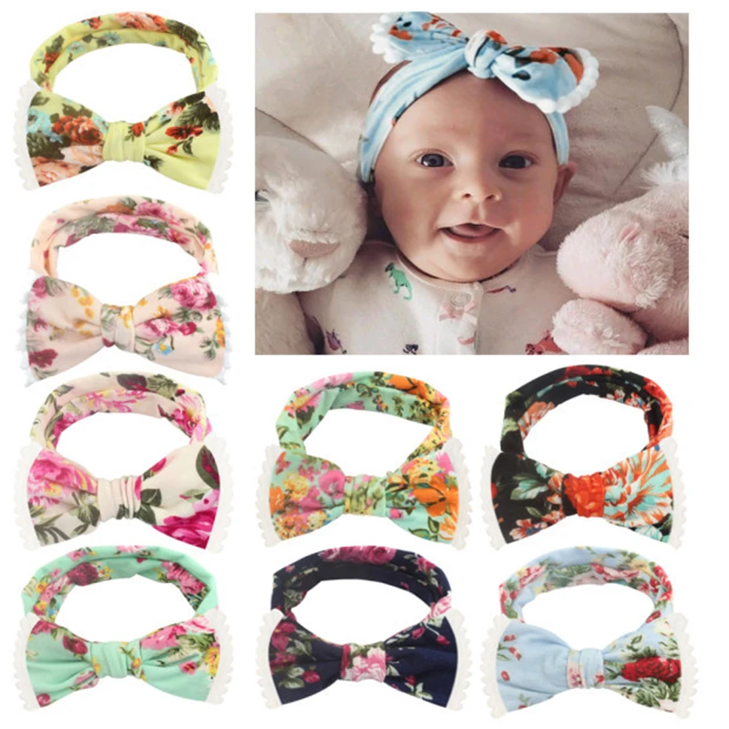 BalleenShiny повязка на голову для ребенка, милая Эластичная головная повязка с цветами для маленьких девочек, детские пляжные головные уборы