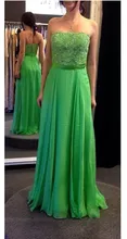 Langes Kleid Mit Perlen Spitze Top A Line Chiffon Abendkleider Zur Verfügung Plus Größe