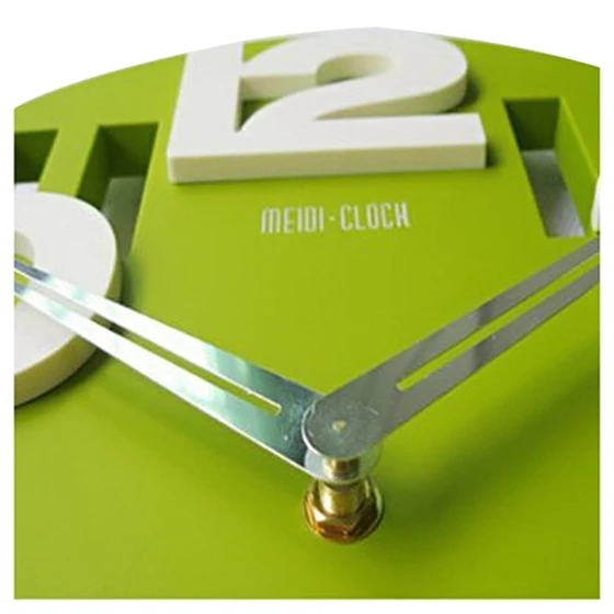 Новинка полые 3D большие цифры кухня домашний офис Декор круглые Настенные часы художественные часы(зеленый
