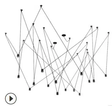 DIY линия люстра ресторан спальня выставочный зал модель комнаты пост-современный бар творческая личность люстра