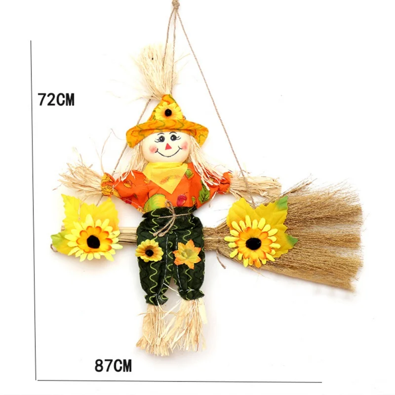Halloween Household Hanging Decoration Flying Broom Witch Doll Hanging DIY Decoration For Party Bar
