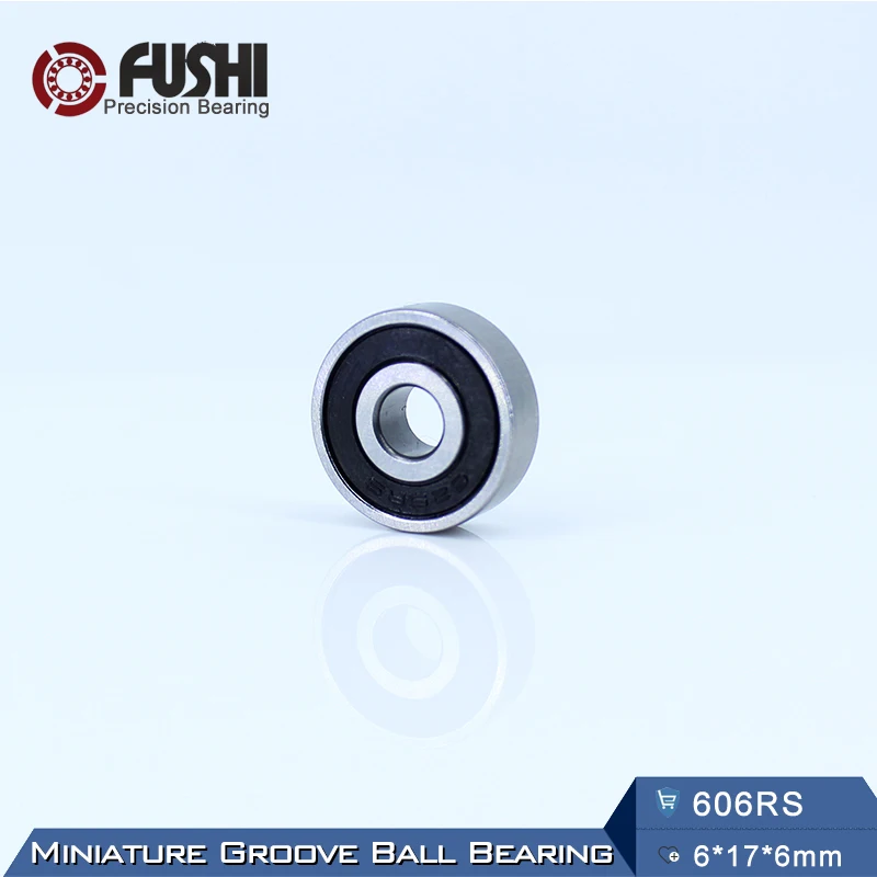 

606RS Bearing ABEC-5 (10PCS) 6*17*6 mm Miniature Sealed 606-2RS Ball Bearings 606 2RS