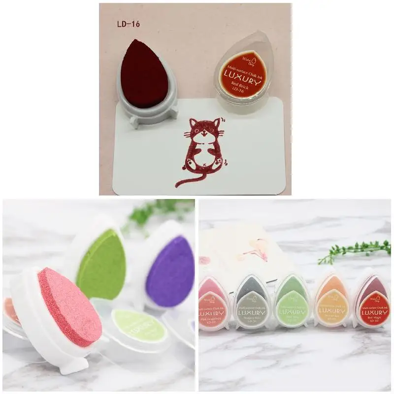 'Best' мини капли воды форма чернил Pad Красочные мультфильм чернила для печати Pad набор для DIY Искусство ремесло 889