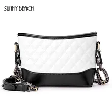 SUNNY BEACH, брендовые модные кожаные женские сумки на плечо с цепочкой, сумка через плечо на молнии, маленькие женские сумки