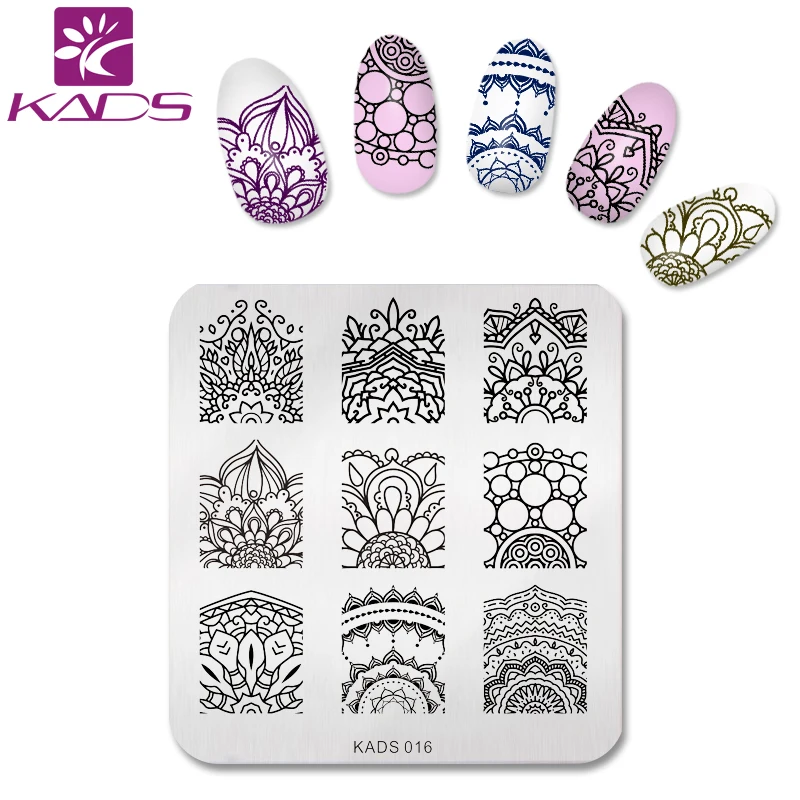 KADS Новое поступление Штамповка ногтей дизайн ногтей печать штамповки пластины шаблон для ногтей трафарет красоты маникюр DIY печать ногтей