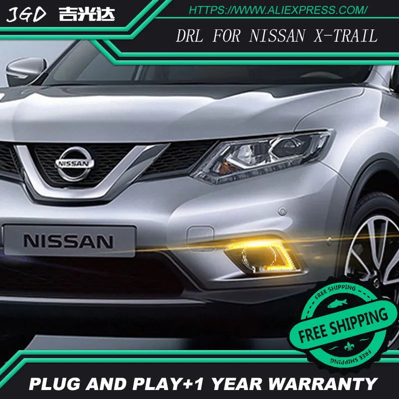 hot sale ! 12V 6000k LED DRL Daytime running light case for Nissan X trail X trail Xtrail 2014