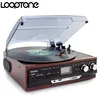 LoopTone Bluetooth Stereo Phono Turntable Vinyl LP Record Player With AMFM Radio USB/SD Aux Cassette MP3 Recorder Headphone Jack ► Photo 1/6