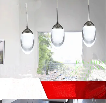 

simple dinning pendant lamp acrylic three heads long base bar lamp Creative character chandelier