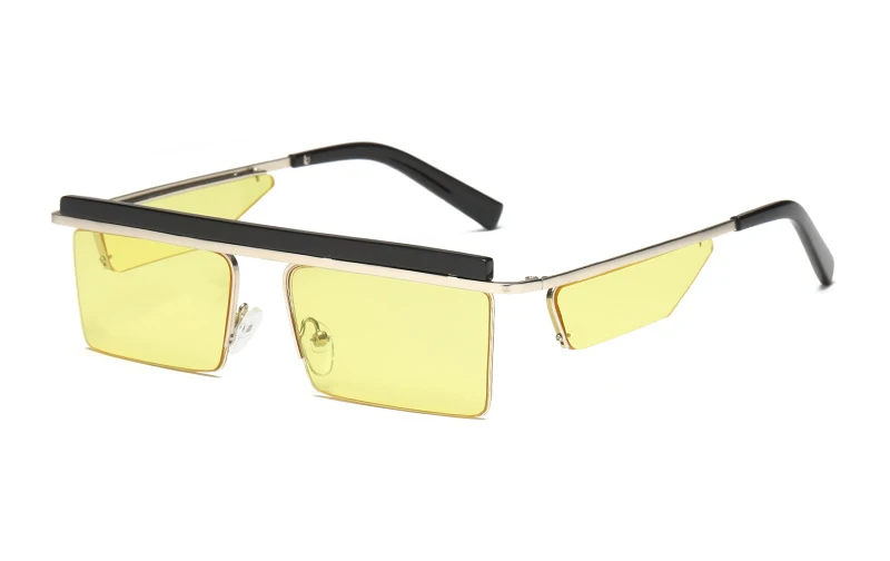 TrendyMate ретро маленькие квадратные мужские красные панк Солнцезащитные очки Модные женские желтые тонированные линзы стимпанк Солнцезащитные очки для мужчин 1459T