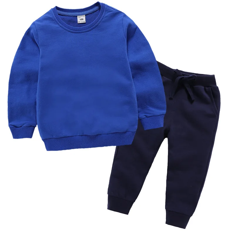 Детская одежда Одежда на четыре сезона спортивный комплект из двух предметов для малышей, Детский свитер с длинными рукавами+ штаны для детей 1-8 лет