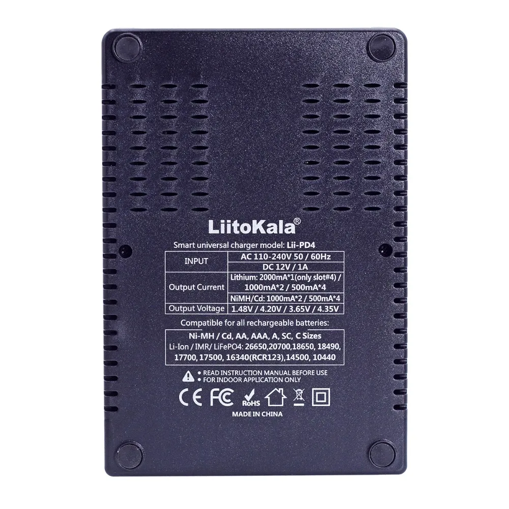 Liitokala Lii-PD4 S4 S2 402 202 100 18650 зарядное устройство для аккумуляторов 1,2 в 3,7 в 3,2 в AA21700 NiMH литий-ионный аккумулятор умное зарядное устройство+ 5 В разъем