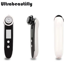 Вибрирующий rf EMS нагревающий охлаждающий Синий Красный СВЕТОДИОДНЫЙ Прибор для фототерапии затягивание омоложения коллагеновая стимуляция лица глаз шеи красота устройство