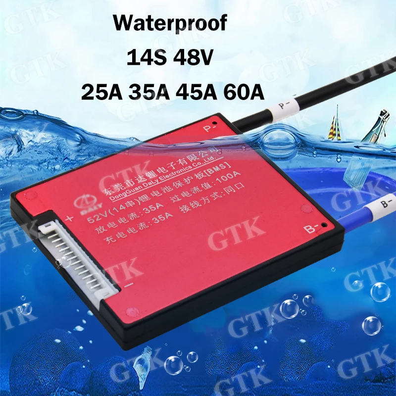 GTK Настройка 14s 51,8 v 25A 48v 35A 45A 60A 80A защита литий-ионного аккумулятора 52v 20A 40A 30A литий-полимерный аккумулятор BMS